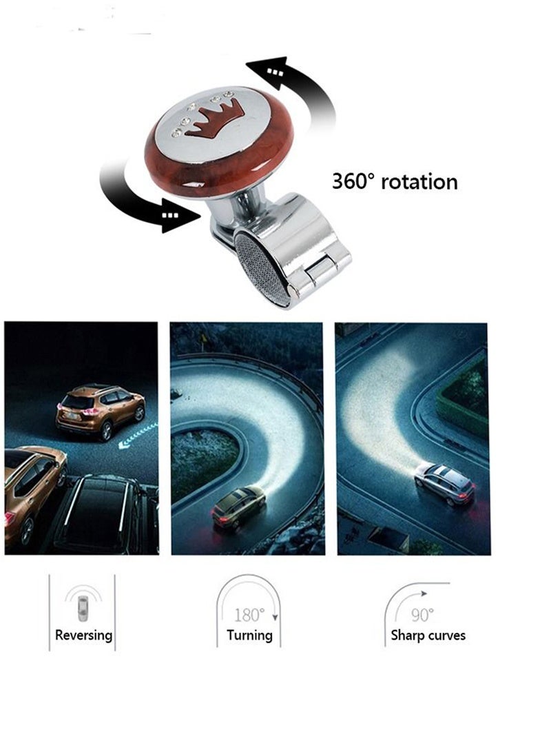OR MENG Car Steering Wheel Knob Spinners, Universal Vehicle Steering Wheel Ball Knob Vehicle, Steering Wheel Spinners Ball Suicide Knob for Car, Trucks, Tractors, Boat - Image 2